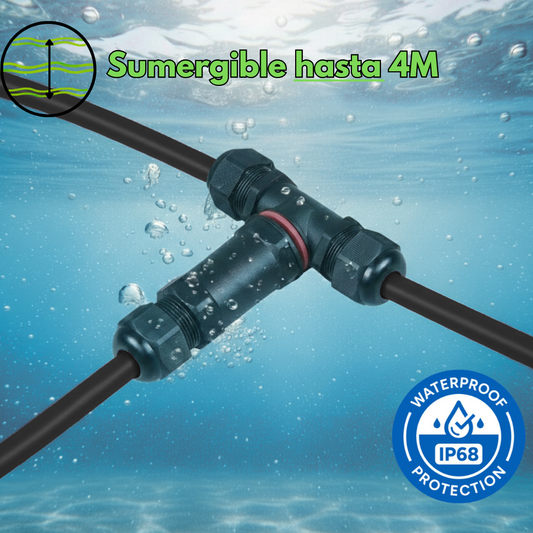 Empalme Estanco Ip68 Akpro Tipo T - 32a - 2,5mm - Acero Inox