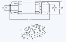 Empalme Estanco Ip68 Akpro Tipo I - 32a - 4mm - Acero Inox