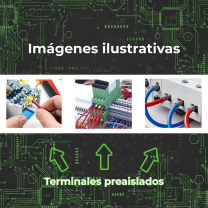 Terminal Puntera Doble Hueca Tif 2x4 Mm Akpro X50u  Rohs CeT