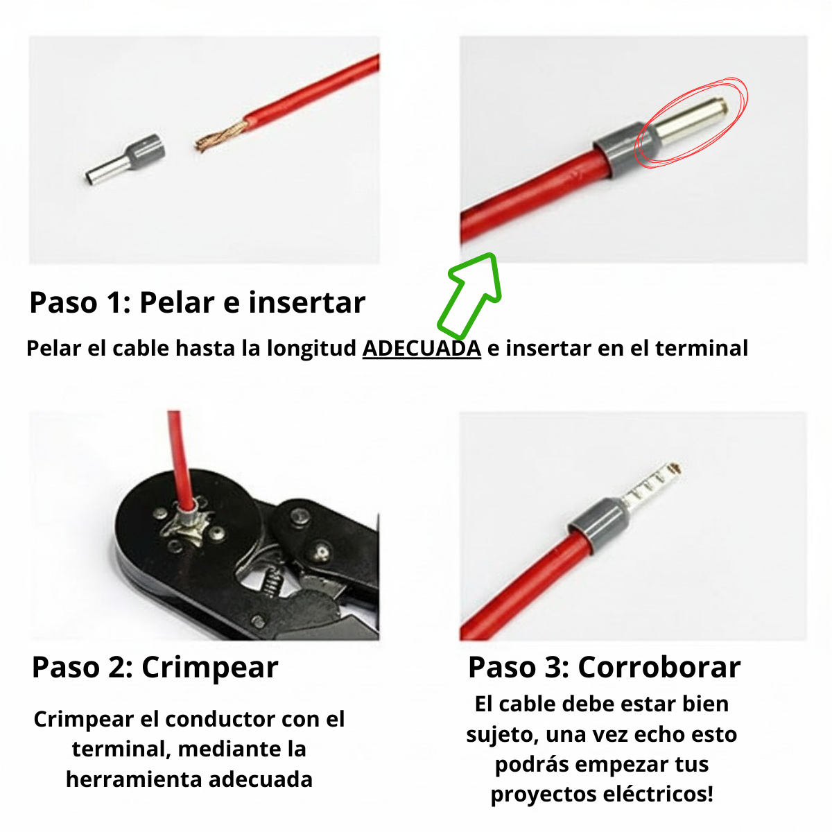 Terminal Puntera Doble Hueca Tif 2x4 Mm Akpro X50u  Rohs CeT